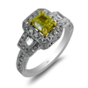 1.81ct.tw. Diamond Ring Fancy Yellow Dia 0.91ct.GIA FY/SI2 14KWY DKR002319